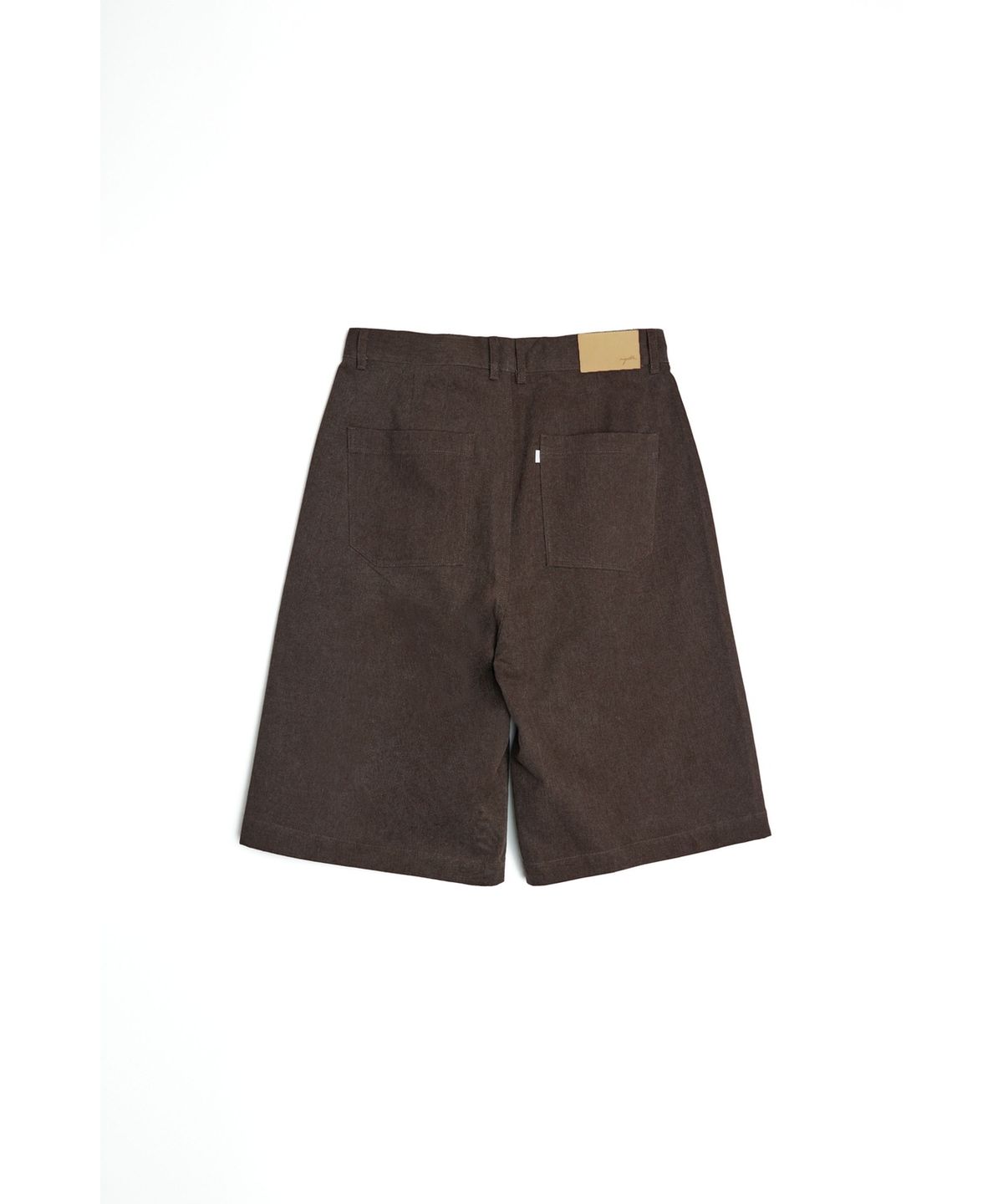 유스(YOUTH) Wide Half Denim Pants - Brown