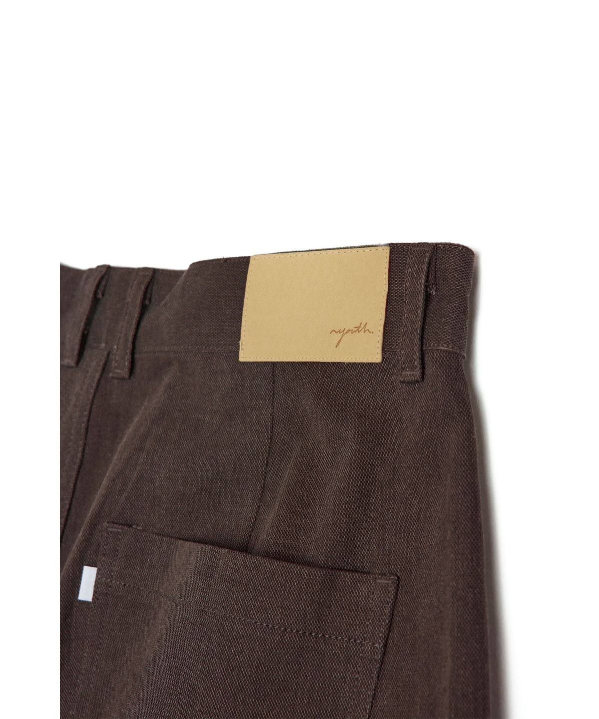 유스(YOUTH) Wide Half Denim Pants - Brown