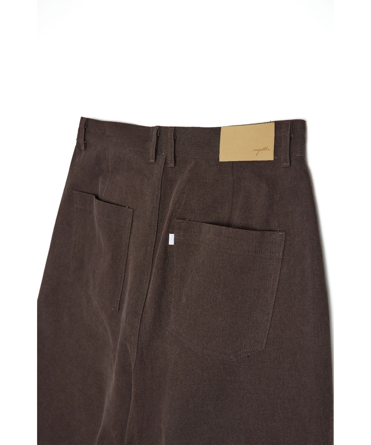 유스(YOUTH) Wide Half Denim Pants - Brown
