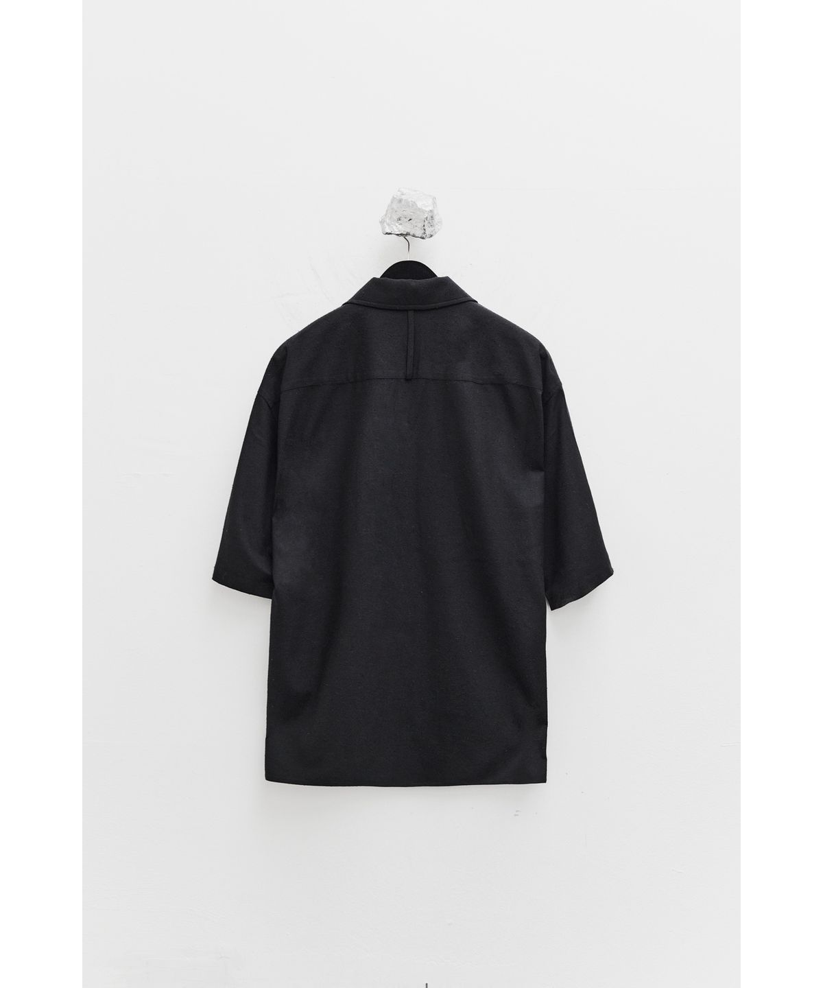 유스(YOUTH) Silk Nep Half Shirt - Black Silk
