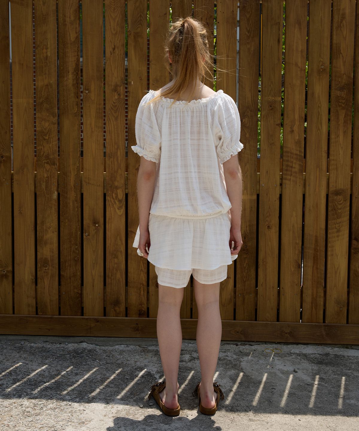 펀프롬펀(FUNFROMFUN) Boho Off Shoulder Jumpsuit, White