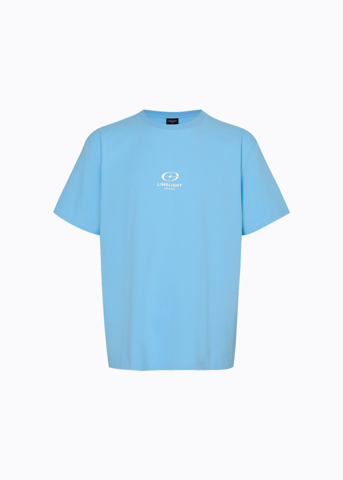 라임라잇 어패럴(LIMELIGHT APPAREL) 어패럴 스타라이트 로고 티셔츠 (스카이 블루/화이트)