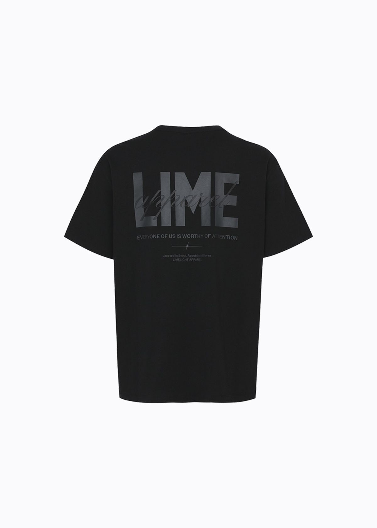 라임라잇 어패럴(LIMELIGHT APPAREL) 어패럴 라임 로고 티셔츠 (블랙/그레이)