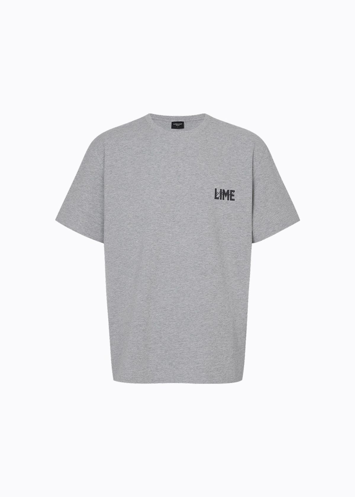 라임라잇 어패럴(LIMELIGHT APPAREL) 어패럴 라임 로고 티셔츠 (그레이 멜란지/그레이)