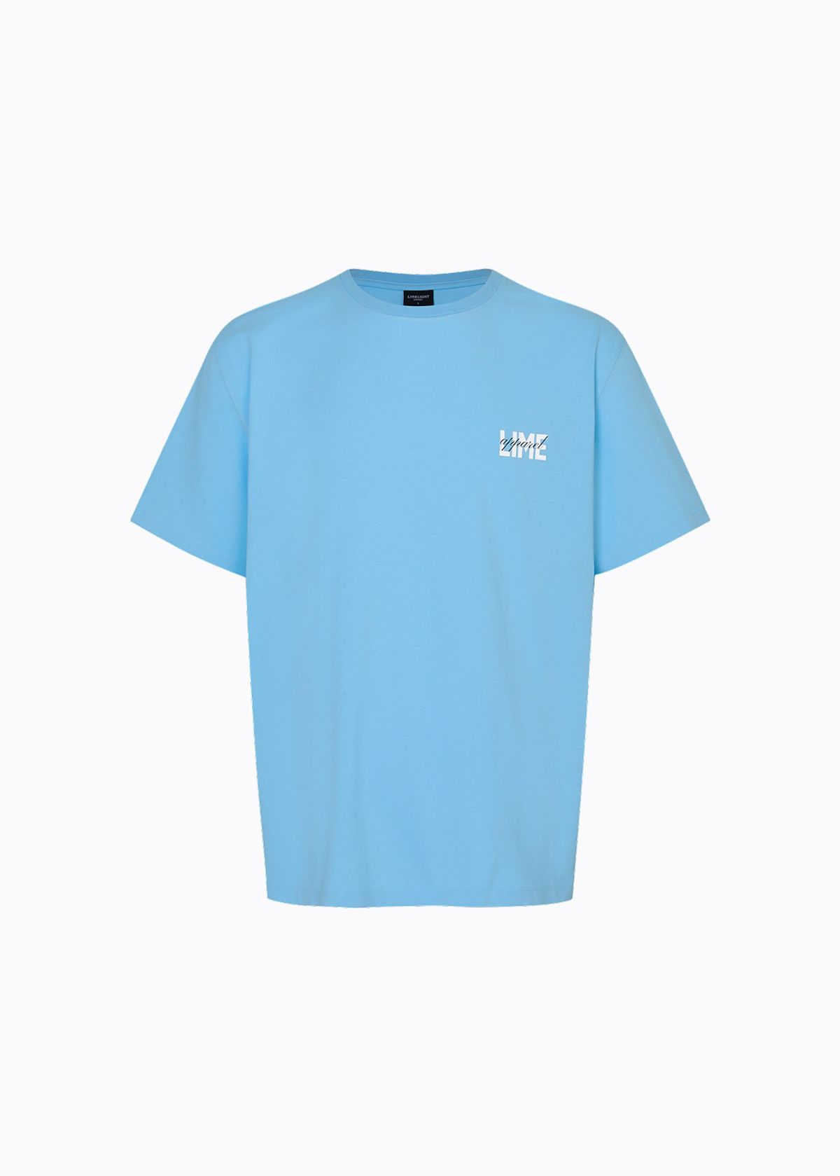 라임라잇 어패럴(LIMELIGHT APPAREL) 어패럴 라임 로고 티셔츠 (스카이 블루/화이트)