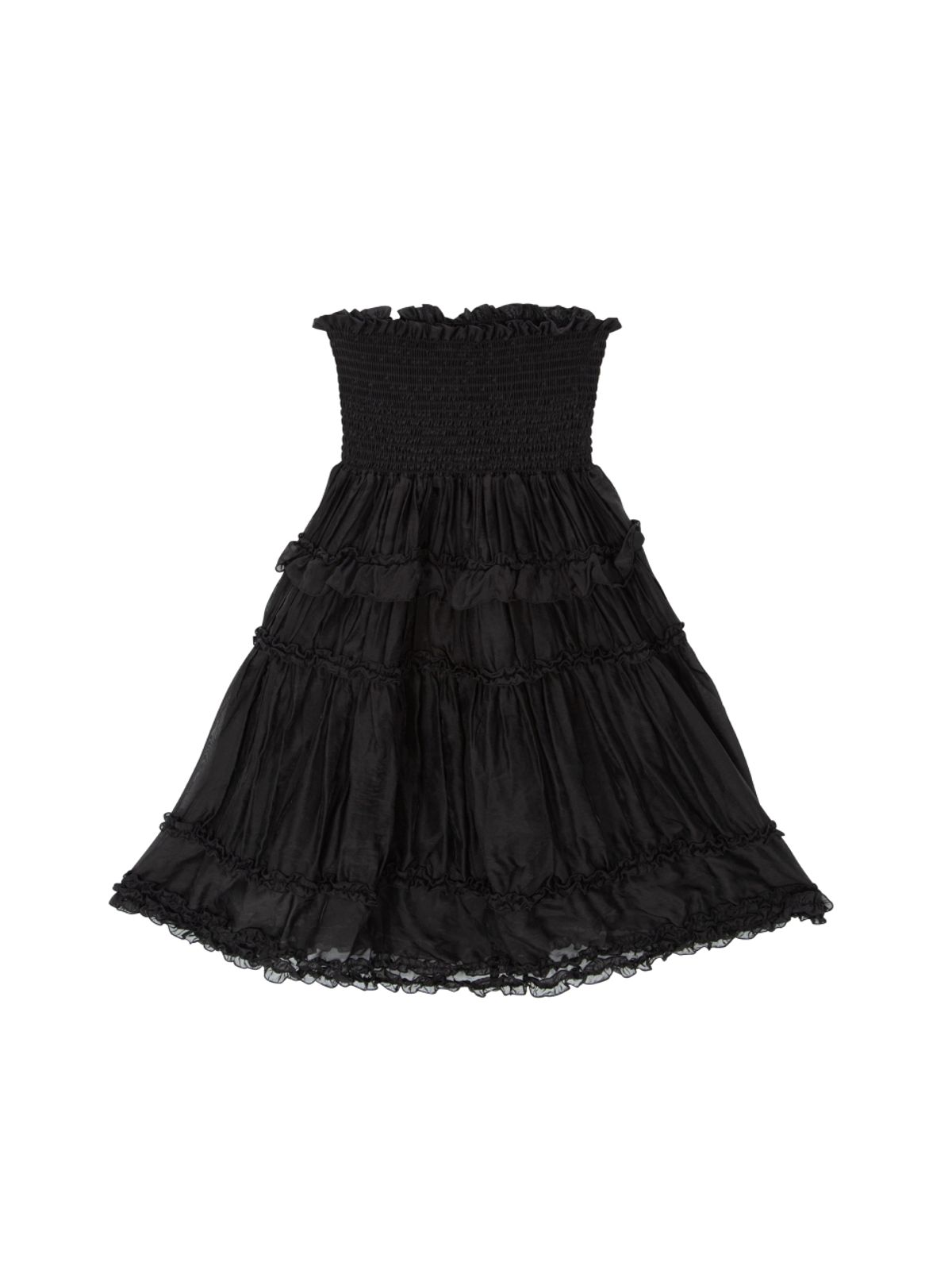 에즈이프 캘리(ASIF CALIE) SMOKE LONG 2WAY SKIRT BLACK