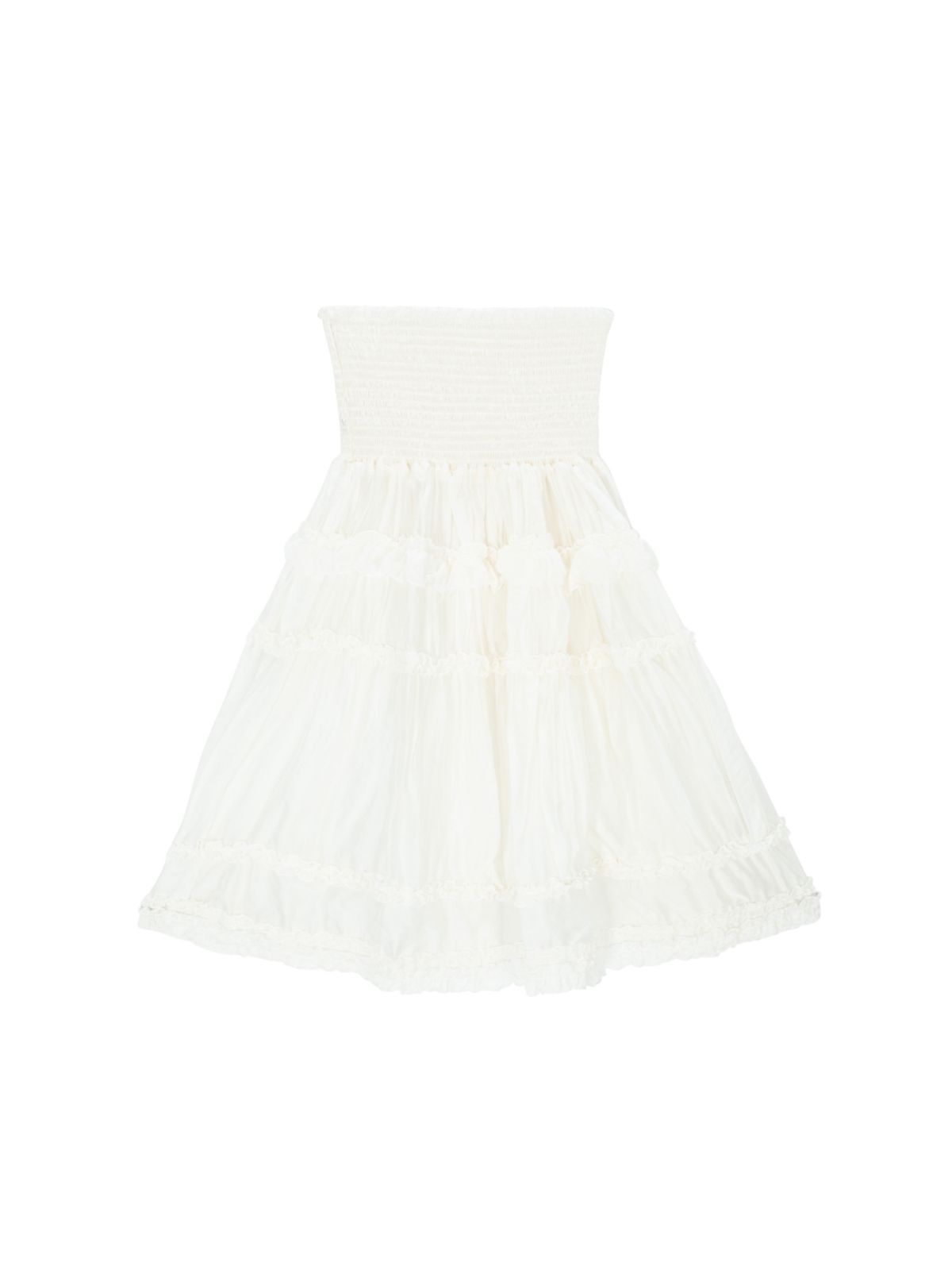 에즈이프 캘리(ASIF CALIE) SMOKE LONG 2WAY SKIRT WHITE