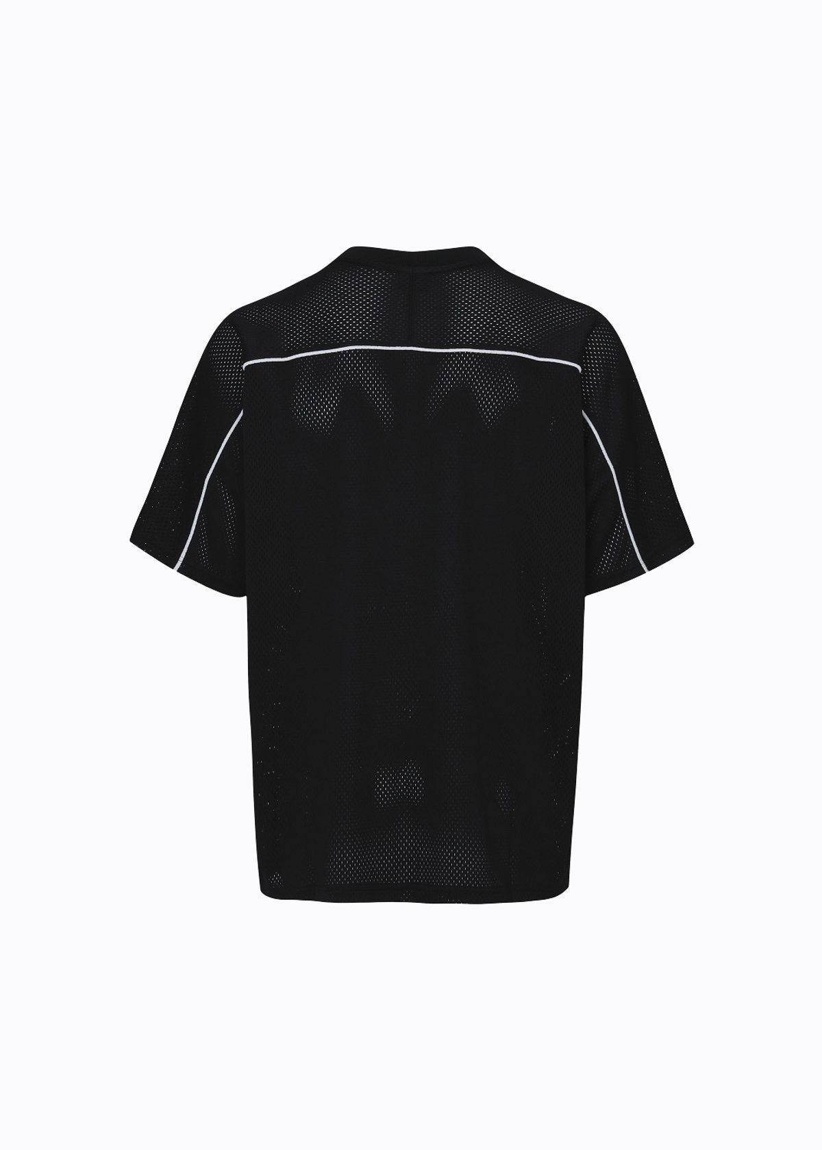 라임라잇 어패럴(LIMELIGHT APPAREL) 어패럴 아치 로고 메쉬 저지 (블랙/화이트)