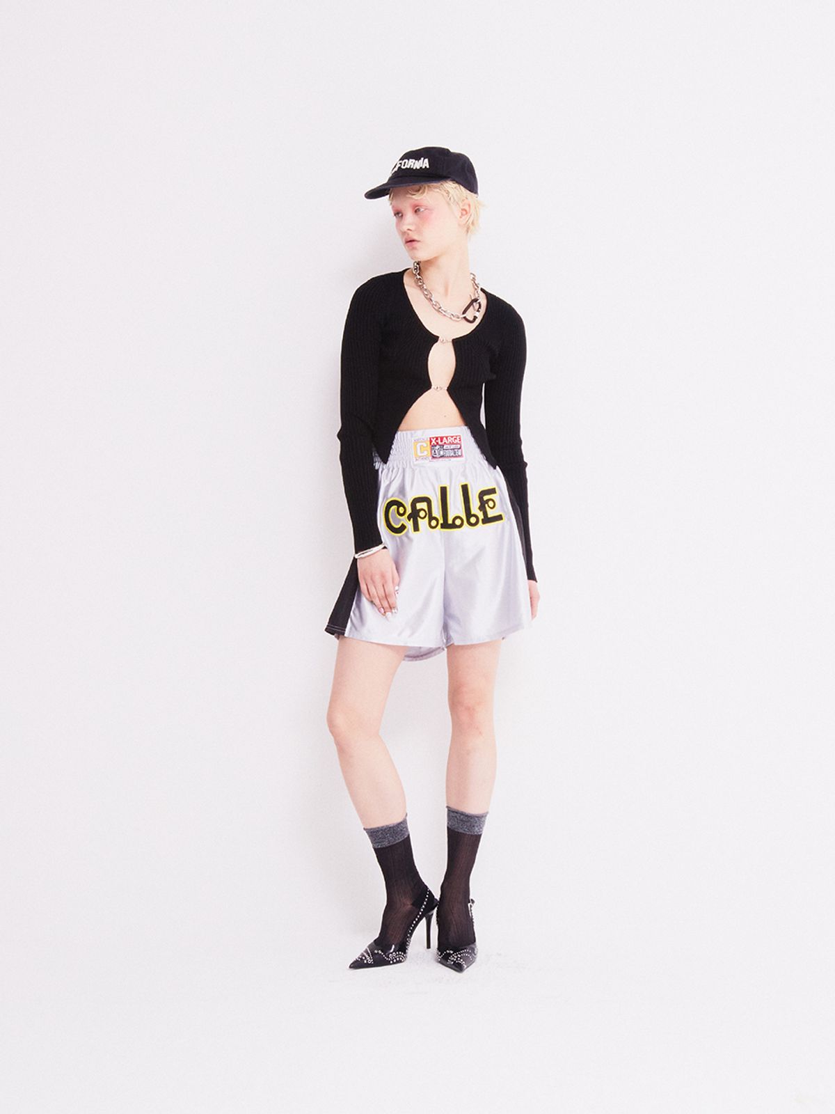 에즈이프 캘리(ASIF CALIE) CALLIGRAPHY COLORING BOXER PANTS SILVER