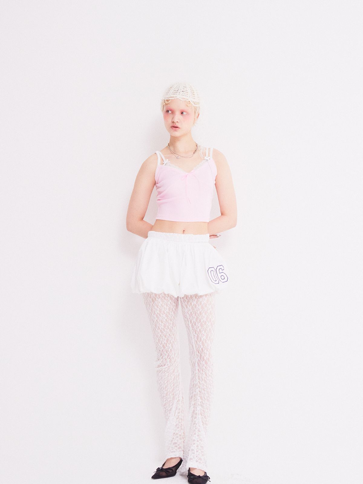 에즈이프 캘리(ASIF CALIE) 06 LOVELY BALLOON SHORTS WHITE