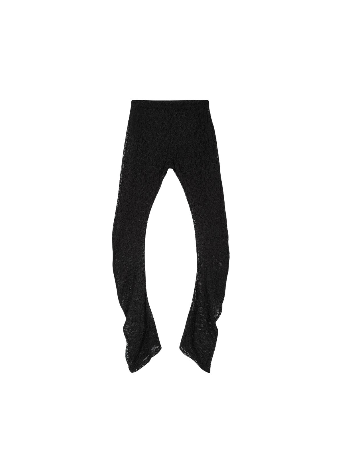 에즈이프 캘리(ASIF CALIE) LACE SHIRRING LONG CURVE PANTS BLACK