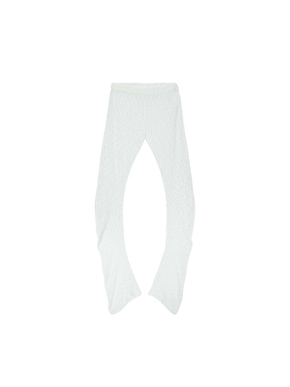 에즈이프 캘리(ASIF CALIE) LACE SHIRRING LONG CURVE PANTS WHITE