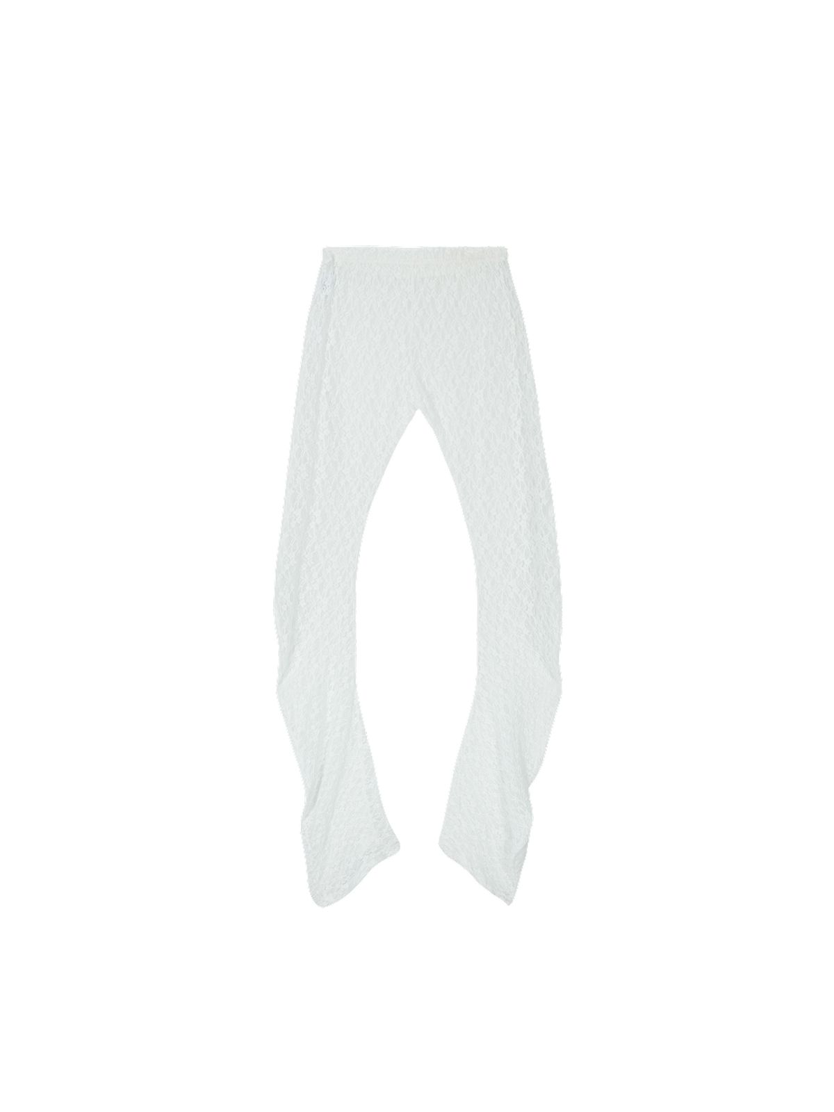 에즈이프 캘리(ASIF CALIE) LACE SHIRRING LONG CURVE PANTS WHITE