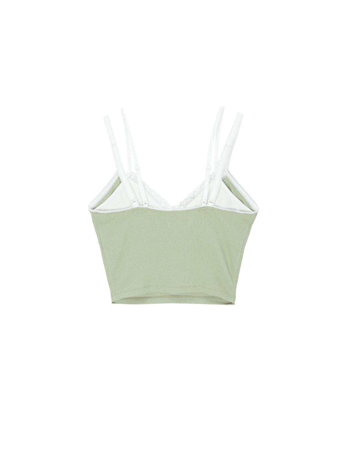 에즈이프 캘리(ASIF CALIE) GIRLISH RIBBON LAYERED SLEEVELESS KHAKI