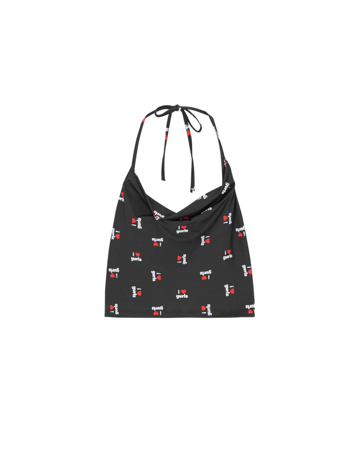 에즈이프 캘리(ASIF CALIE) LOVE GURLS GRAPHIC HALTERNECK SLEEVELESS BLACK