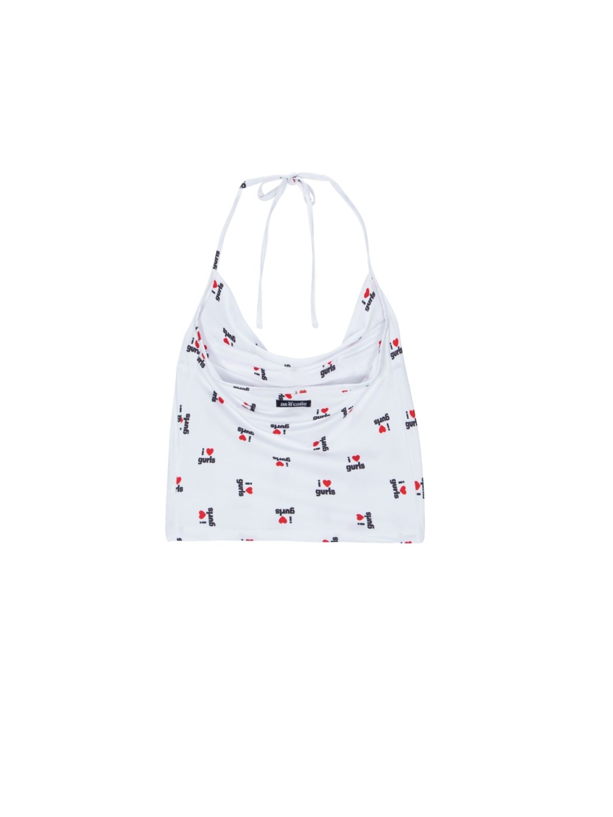 에즈이프 캘리(ASIF CALIE) LOVE GURLS GRAPHIC HALTERNECK SLEEVELESS WHITE