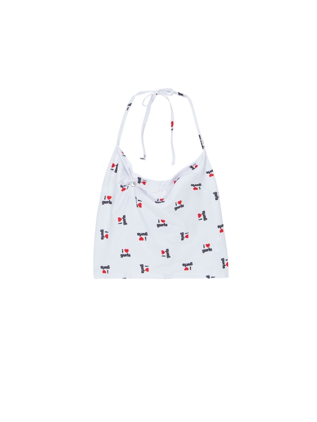 에즈이프 캘리(ASIF CALIE) LOVE GURLS GRAPHIC HALTERNECK SLEEVELESS WHITE