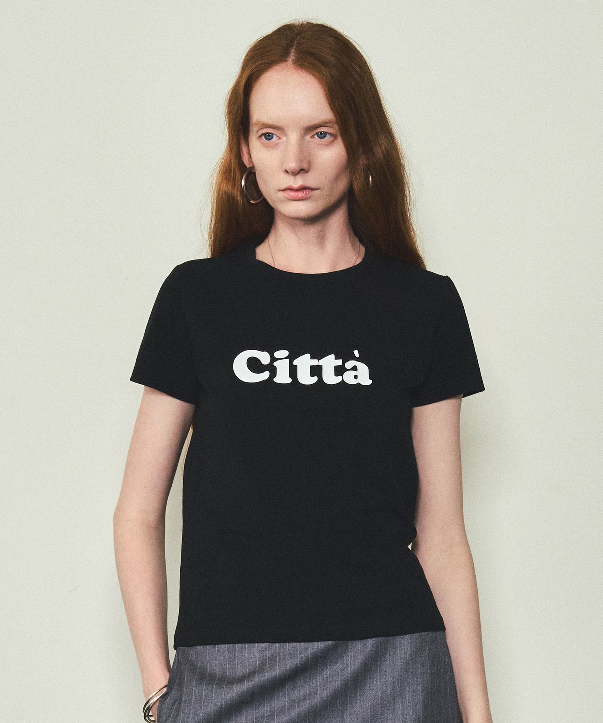 씨타(CITTA) 시그니처 로고 반팔 티셔츠_CTT332(블랙)