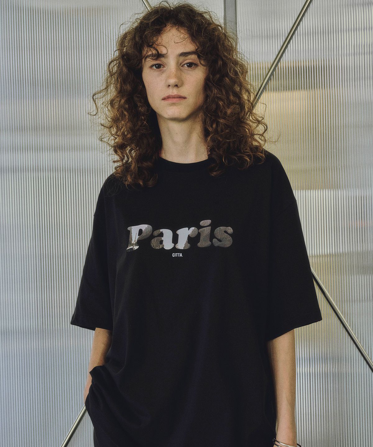 씨타(CITTA) [City Story]Paris Overfit T-shirt_CTT321(Black)