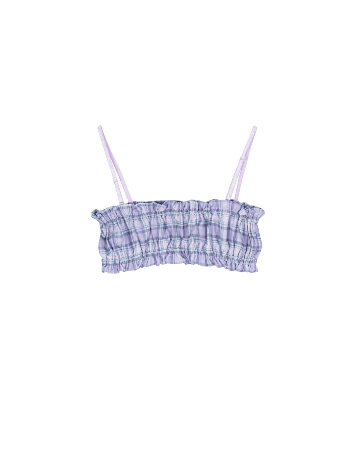 에즈이프 캘리(ASIF CALIE) VINTAGE CHECKERED BRA TOP PURPLE