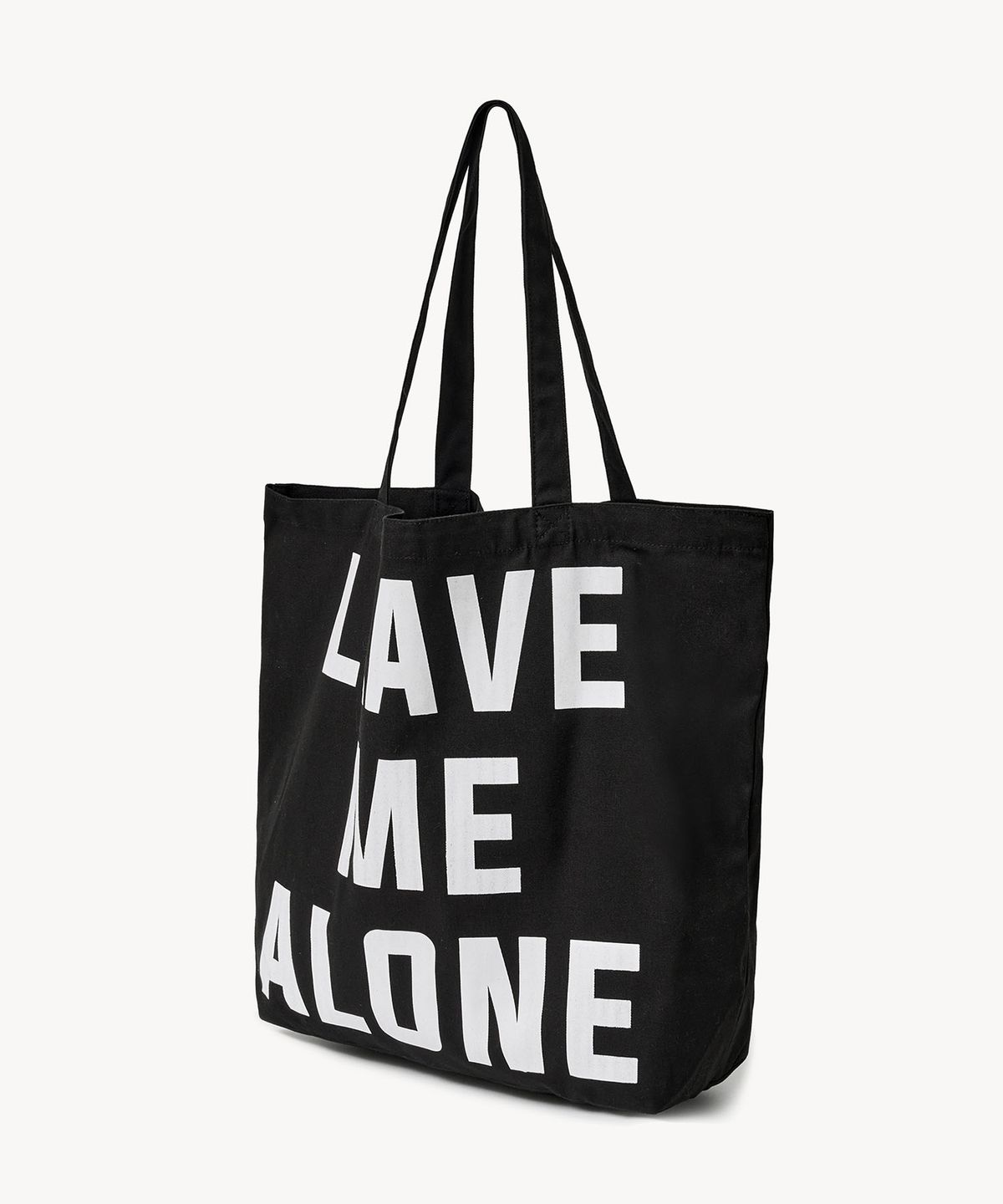 레이디 볼륨(LADY VOLUME) 리브 미 얼론 코튼 백 (BLACK)