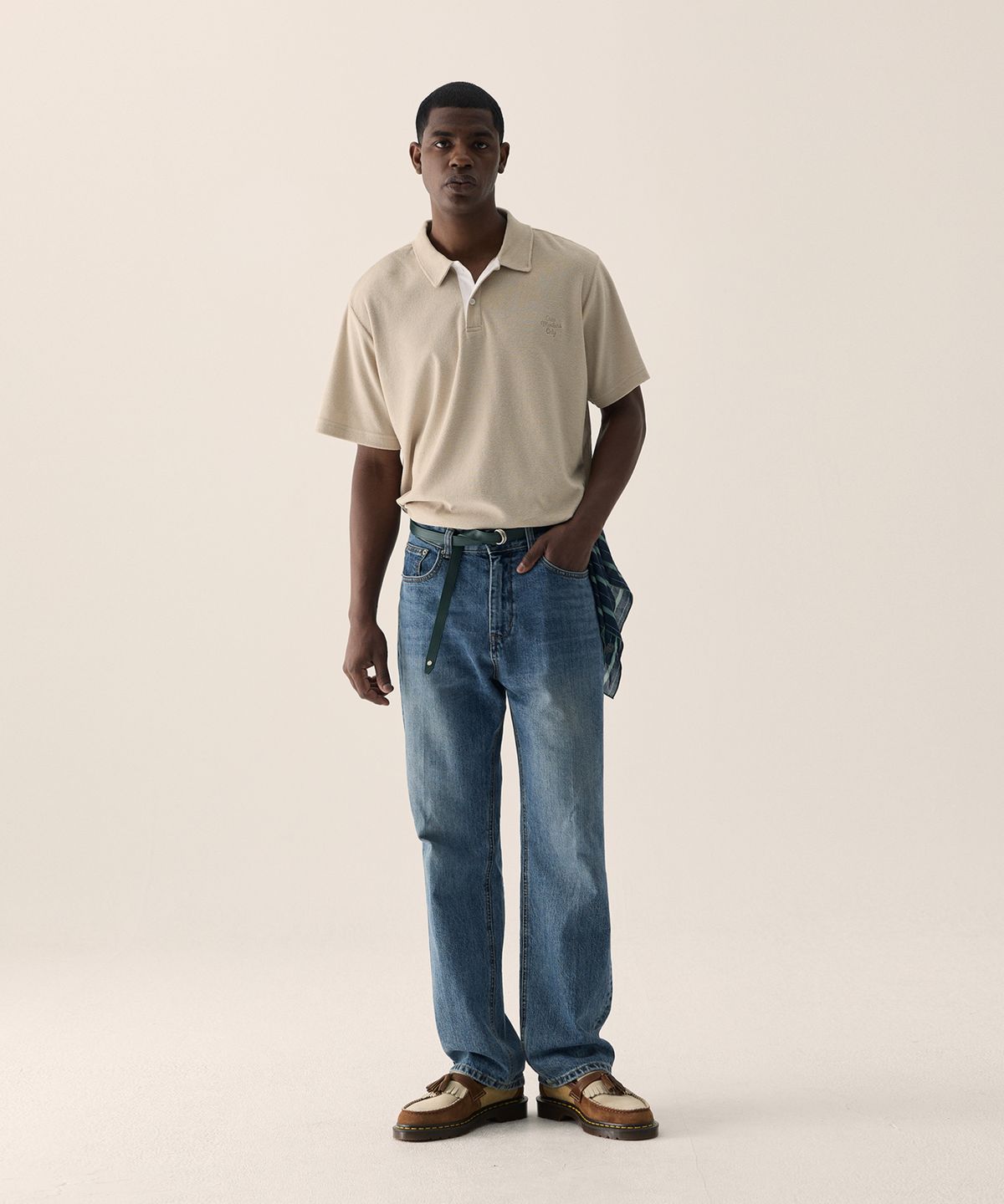 크루멤버스온리(CREW MEMBERS ONLY) CMO TERRY POLO BEIGE