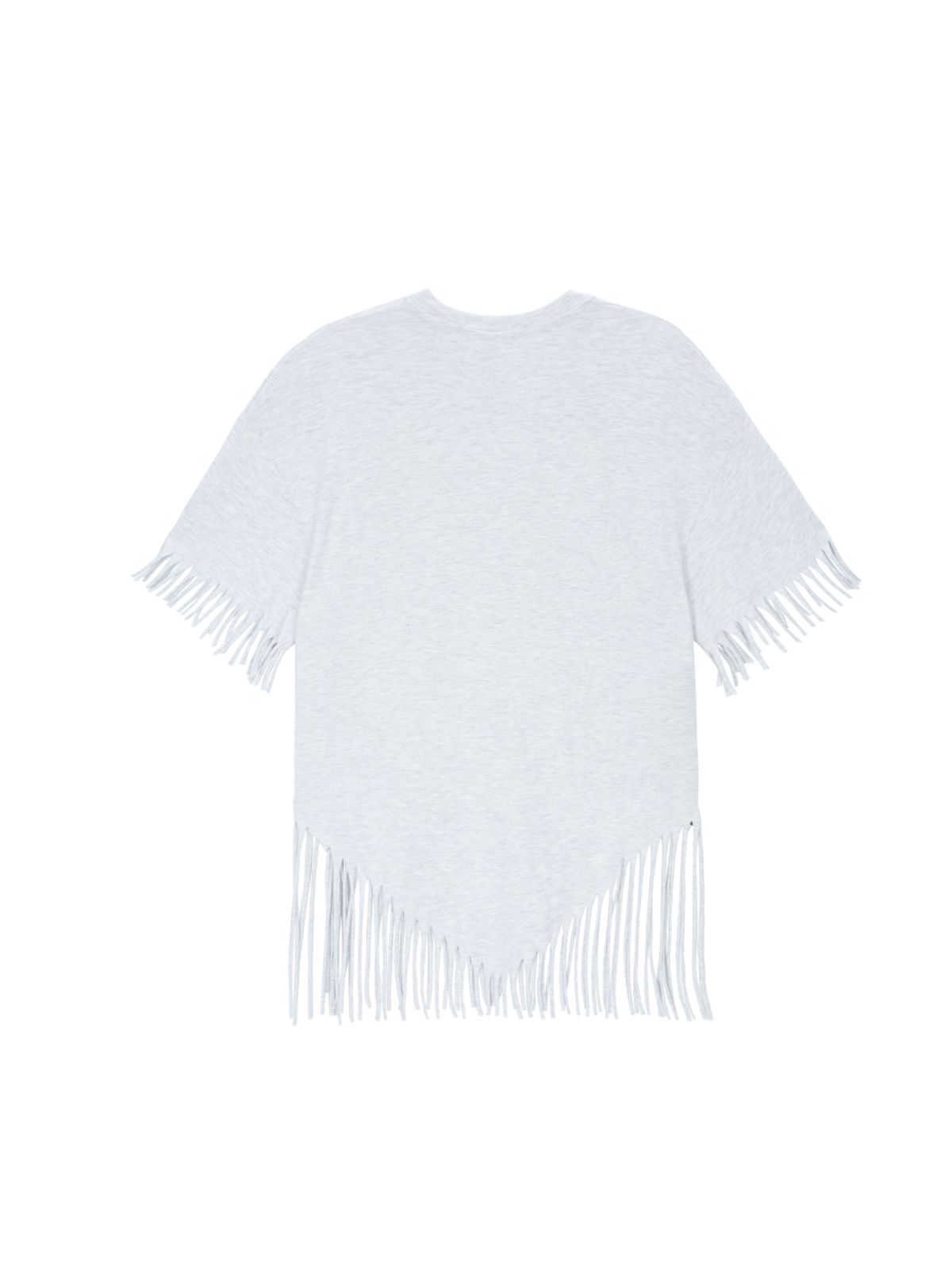 에즈이프 캘리(ASIF CALIE) GURLS OVERSIZED-FIT FRINGE T-SHIRT WHITEMELANGE