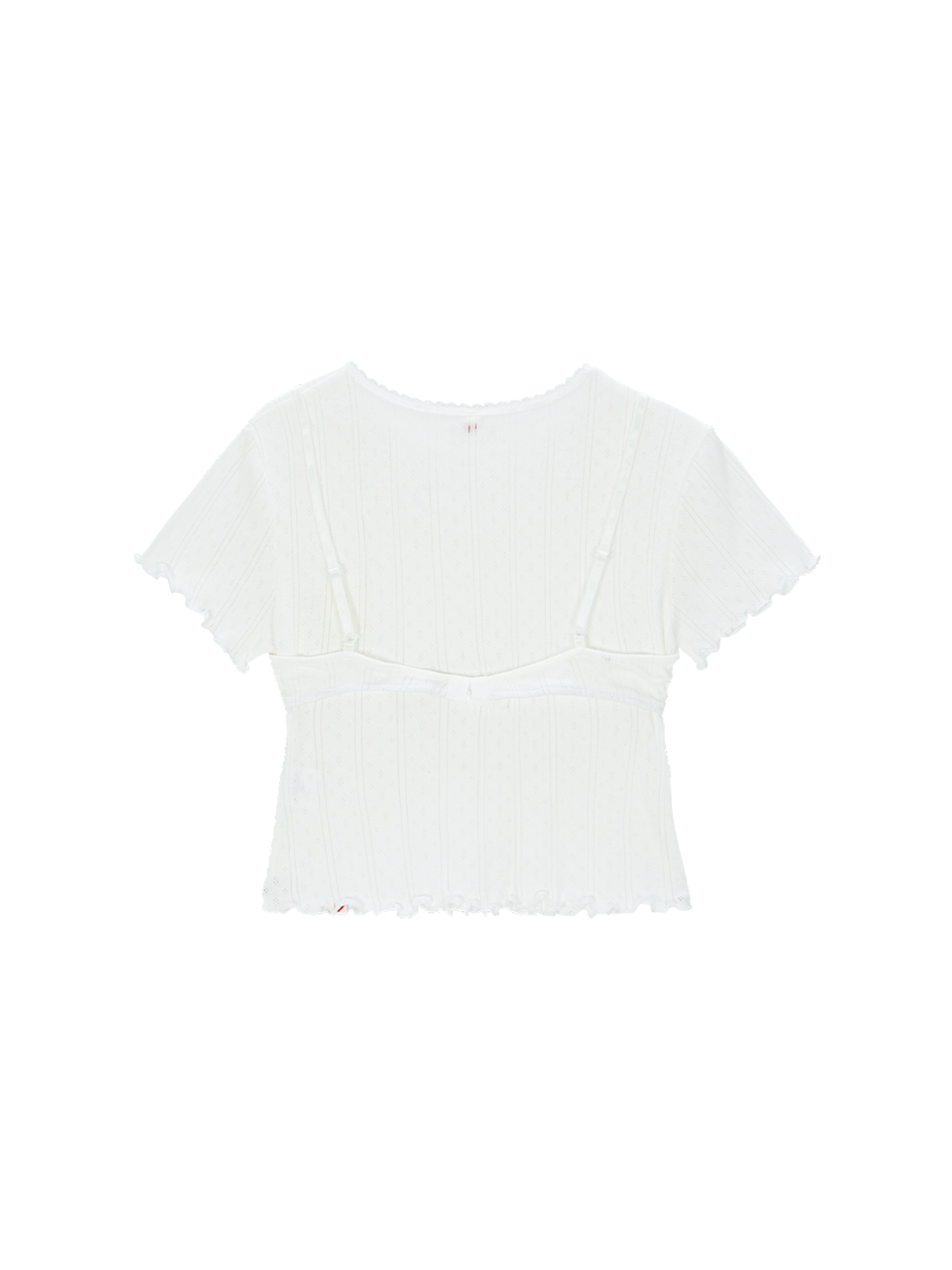 에즈이프 캘리(ASIF CALIE) LOVELY EYELET BRA T-SHIRT SET IVORY
