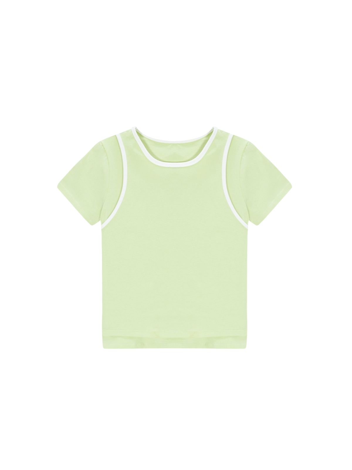 에즈이프 캘리(ASIF CALIE) COLORING DOUBLE LAYERED T-SHIRT GREEN