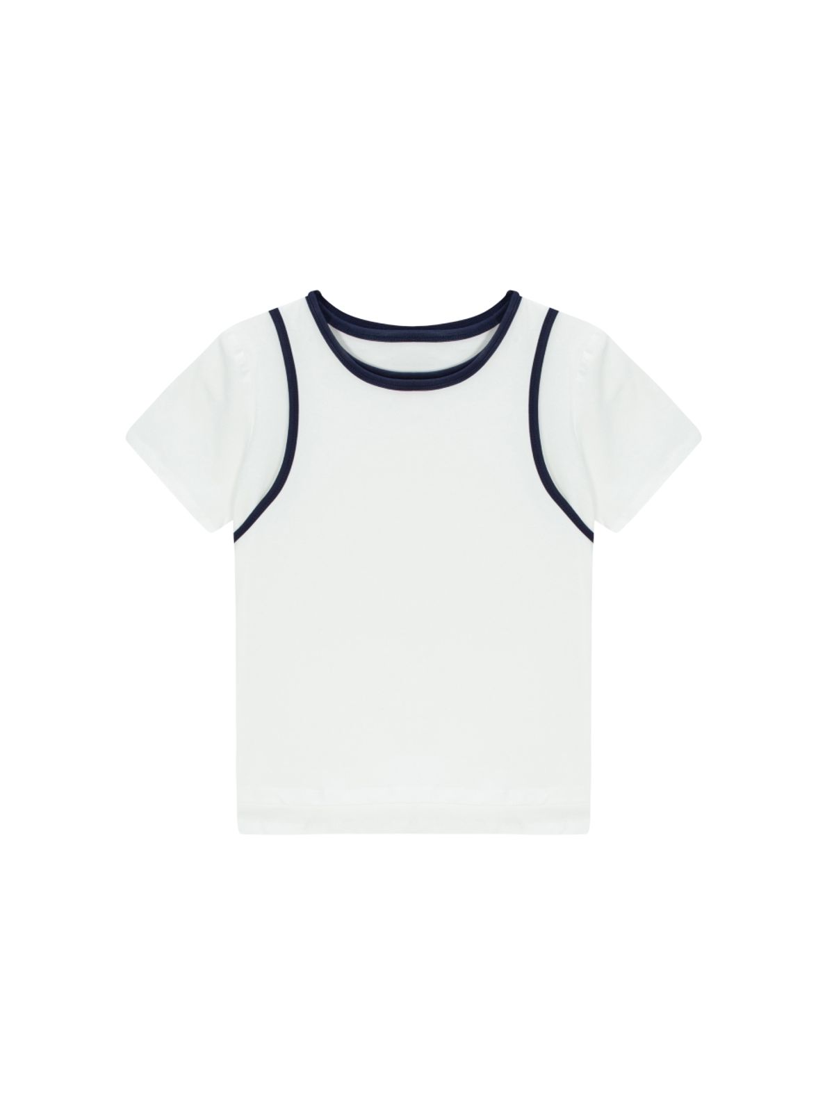 에즈이프 캘리(ASIF CALIE) COLORING DOUBLE LAYERED T-SHIRT IVORY