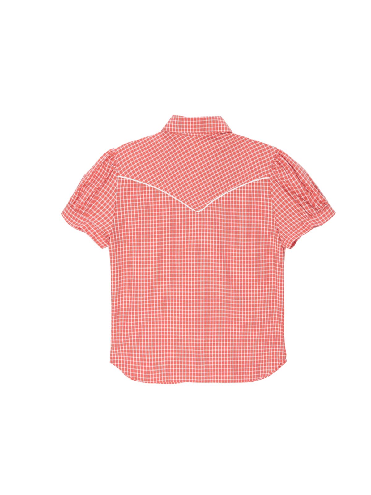 에즈이프 캘리(ASIF CALIE) VINTAGE CHECKERED WESTERN PUFF SHIRT RED