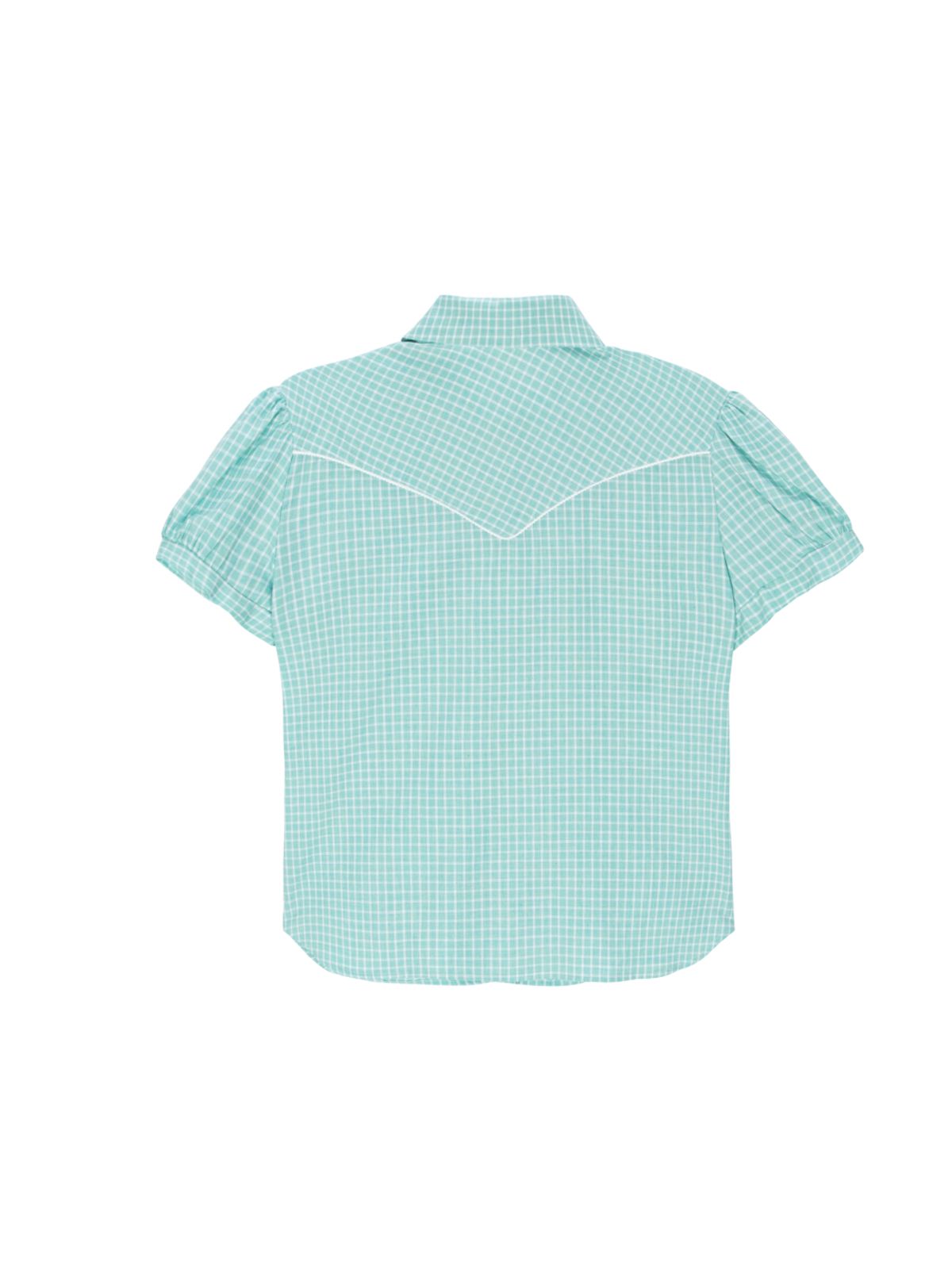 에즈이프 캘리(ASIF CALIE) VINTAGE CHECKERED WESTERN PUFF SHIRT MINT