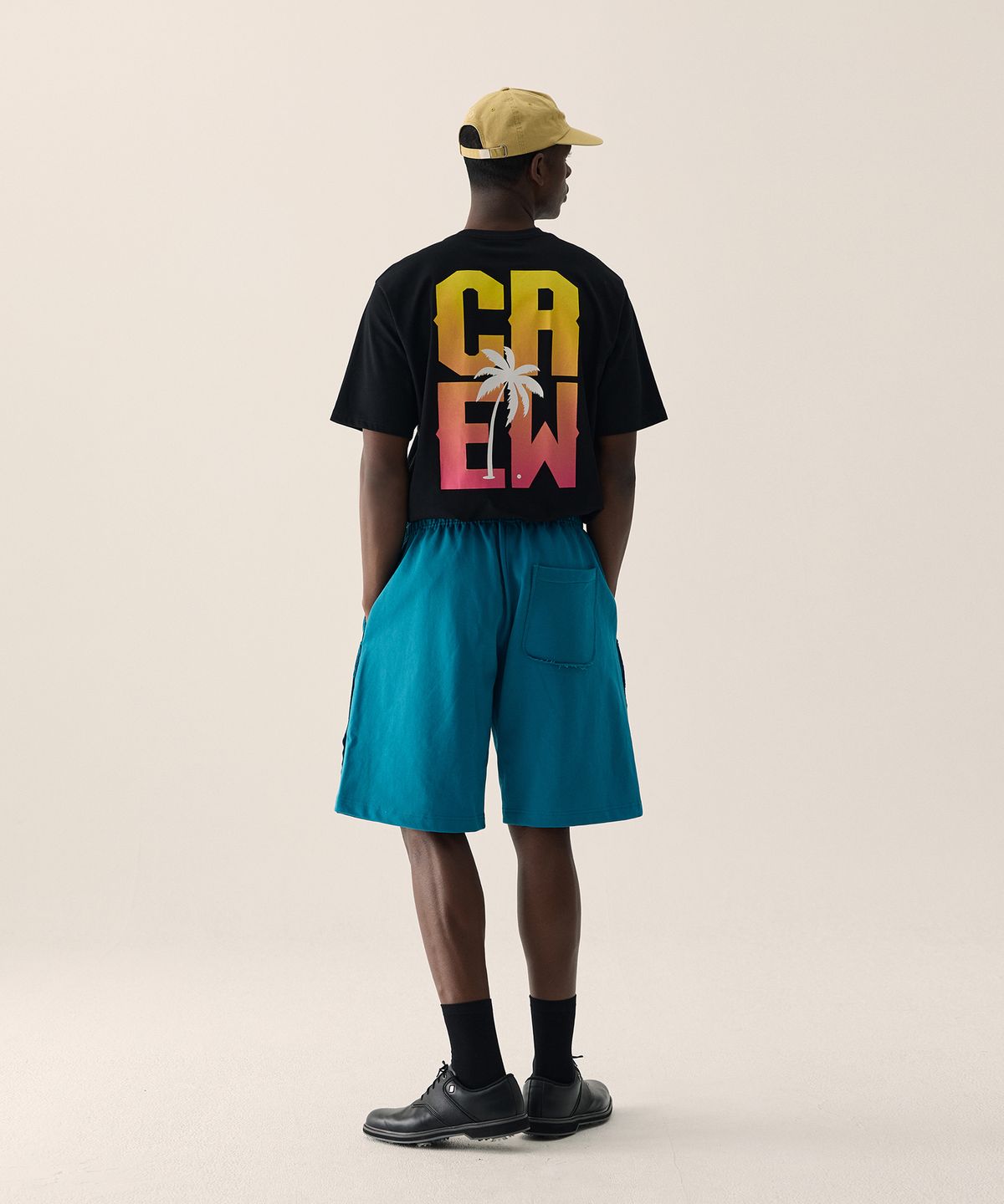 크루멤버스온리(CREW MEMBERS ONLY) PALM TREE CREW TS BLACK