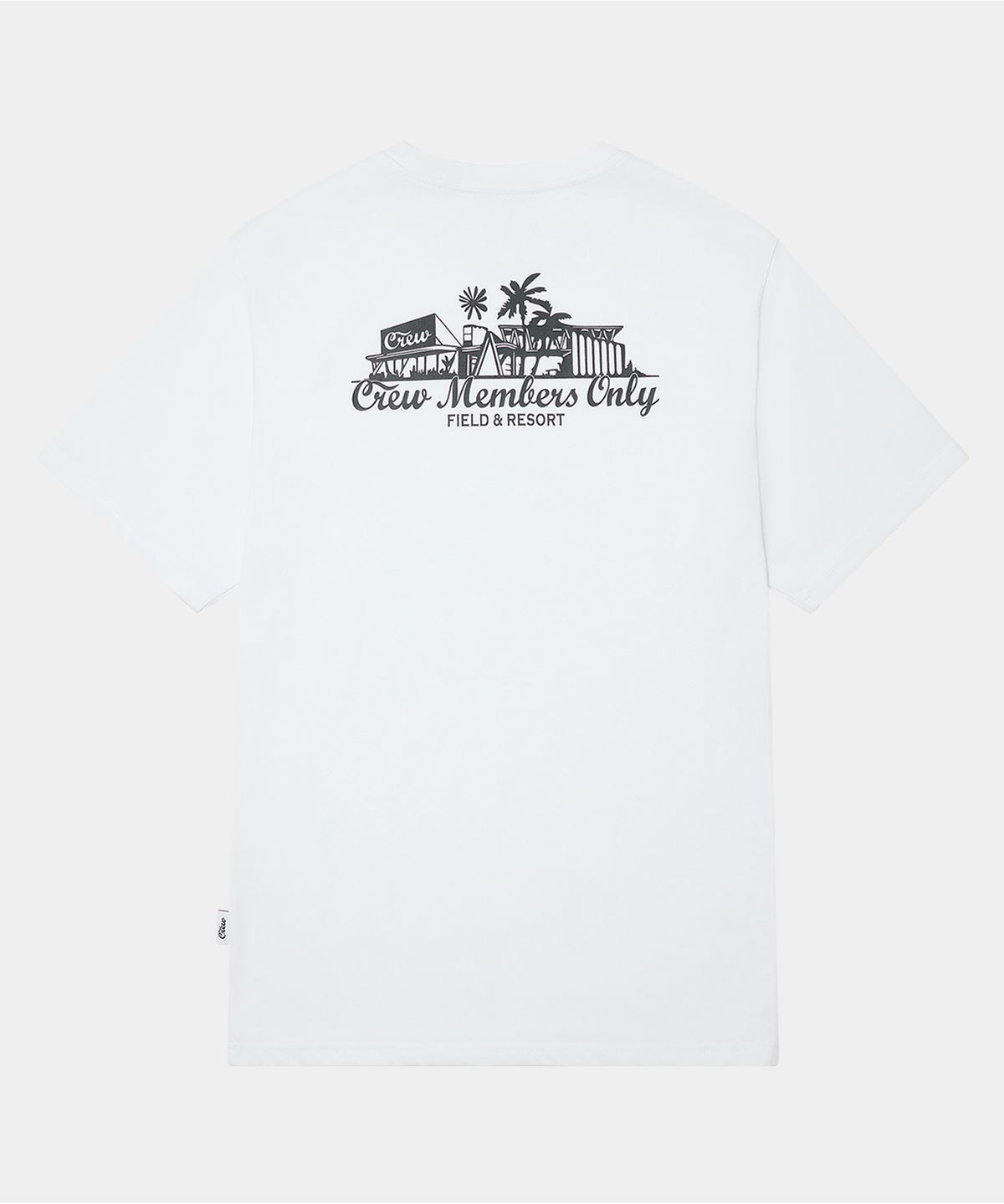 크루멤버스온리(CREW MEMBERS ONLY) RESORT BACK LOGO TS WHITE