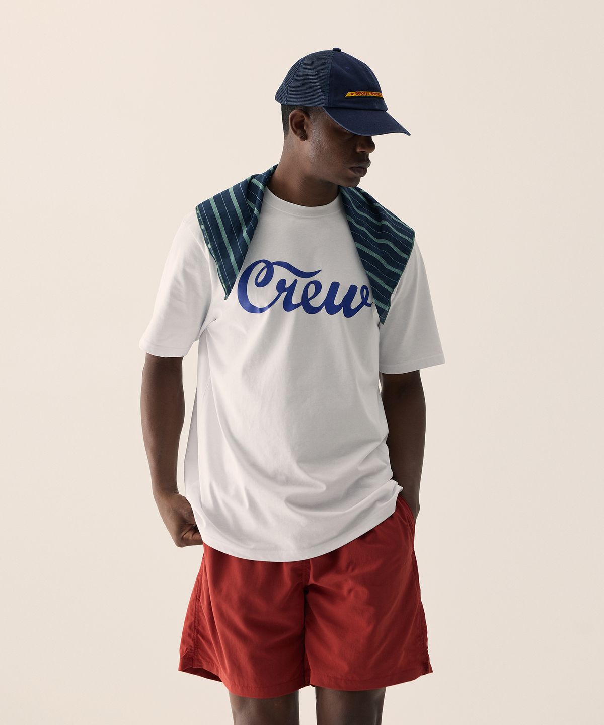 크루멤버스온리(CREW MEMBERS ONLY) CREW LOGO TS WHITE