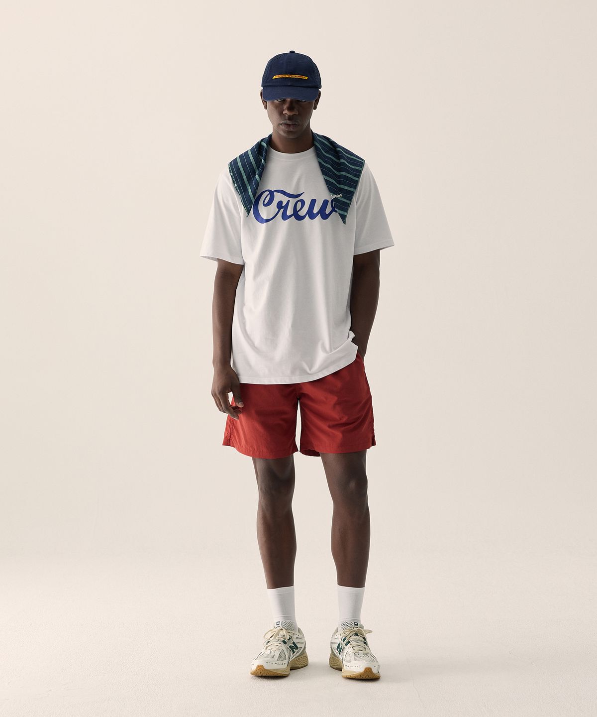 크루멤버스온리(CREW MEMBERS ONLY) CREW LOGO TS WHITE