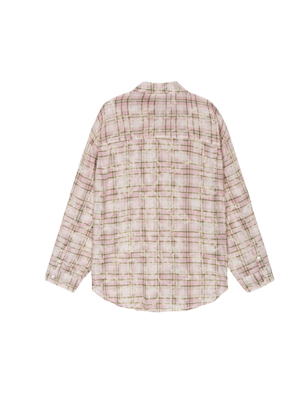 에즈이프 캘리(ASIF CALIE) NEW DIRTYWASHING OVERFIT CHECK SHIRT PINK