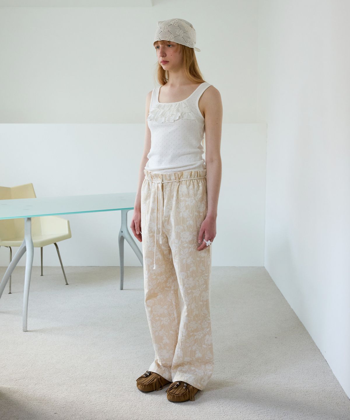 펀프롬펀(FUNFROMFUN) Peppy Banding Pants, Beige