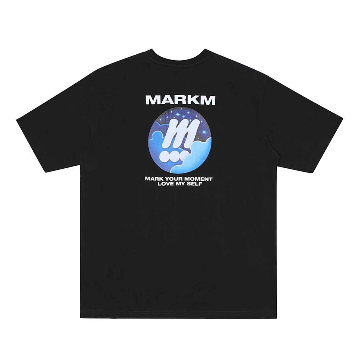 마크엠(MARKM) 러브 마이 셀프 로고 티셔츠 블랙 (MHIBH8924)