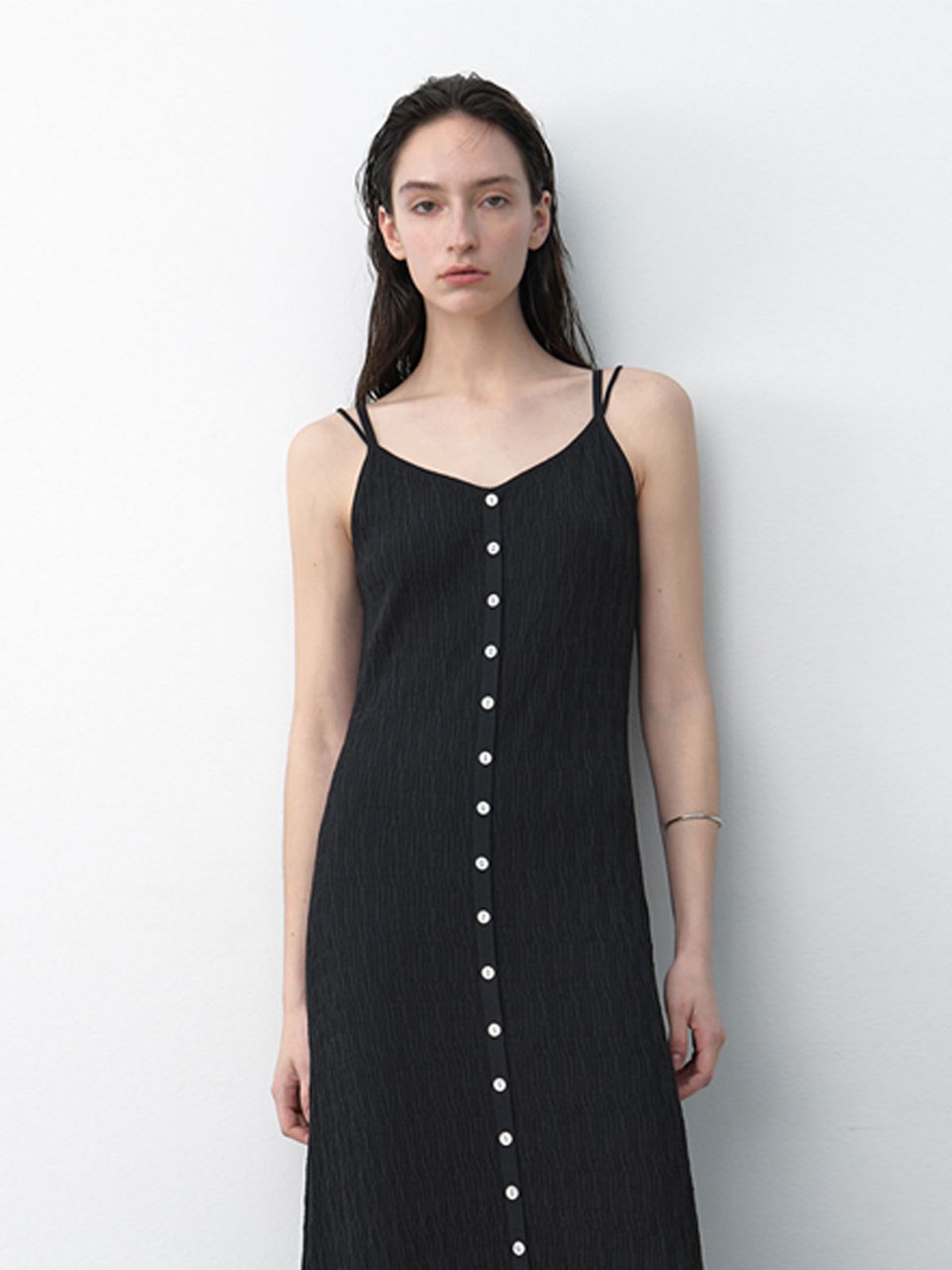 아틀리에 나인(ATELIER NAIN) CLARE CREASE STRAP KNIT DRESS(OP-6262)