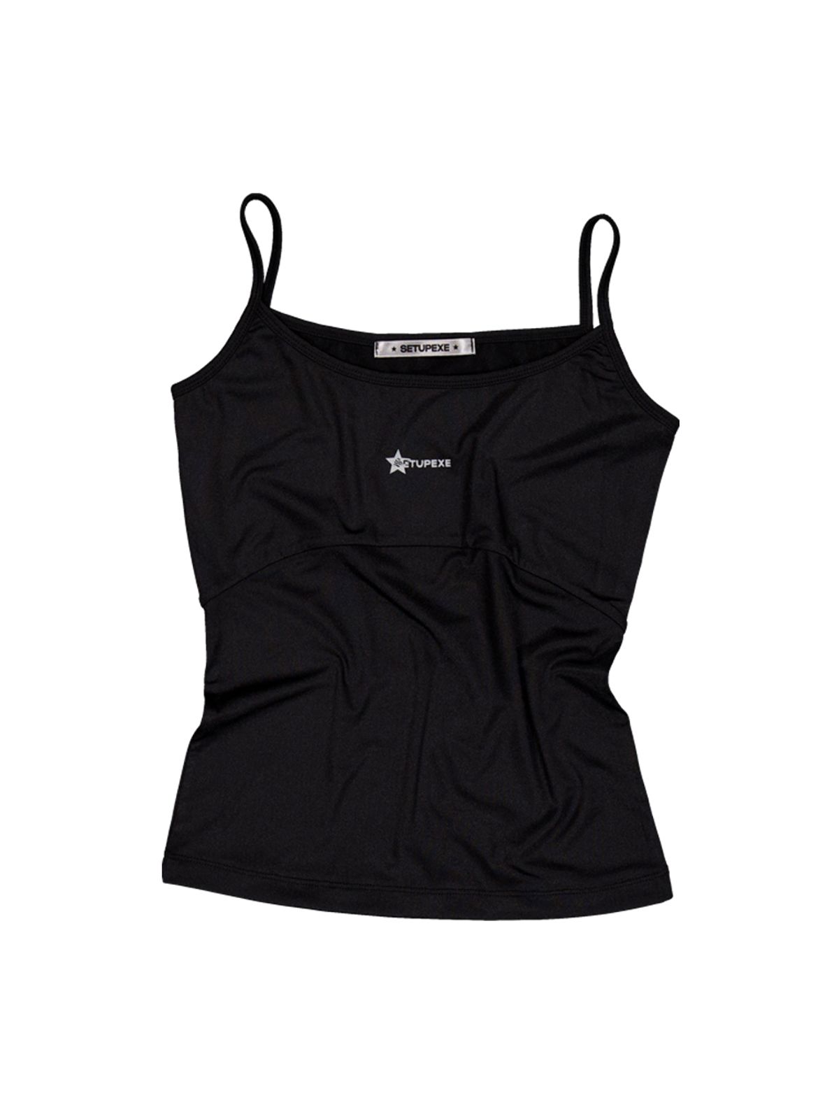 셋업이엑스이(SETUP-EXE) LOGO PEARL SLEEVELESS / BLACK