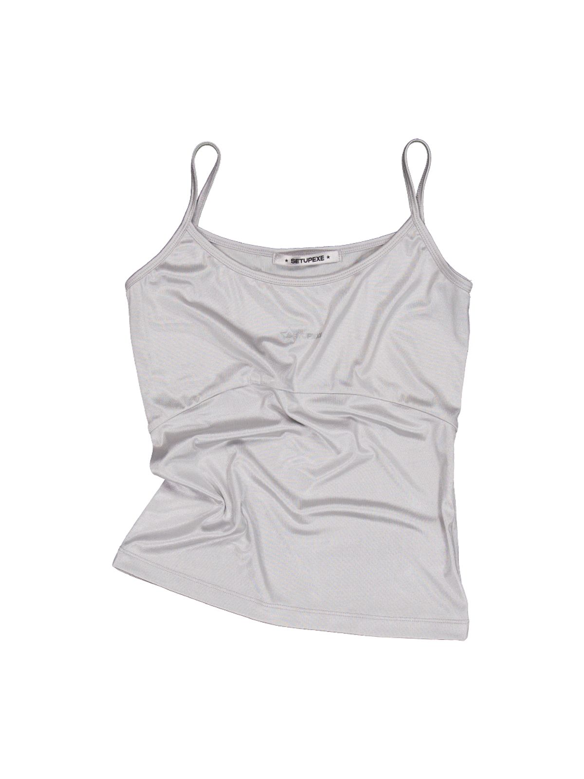 셋업이엑스이(SETUP-EXE) LOGO PEARL SLEEVELESS / SILVER