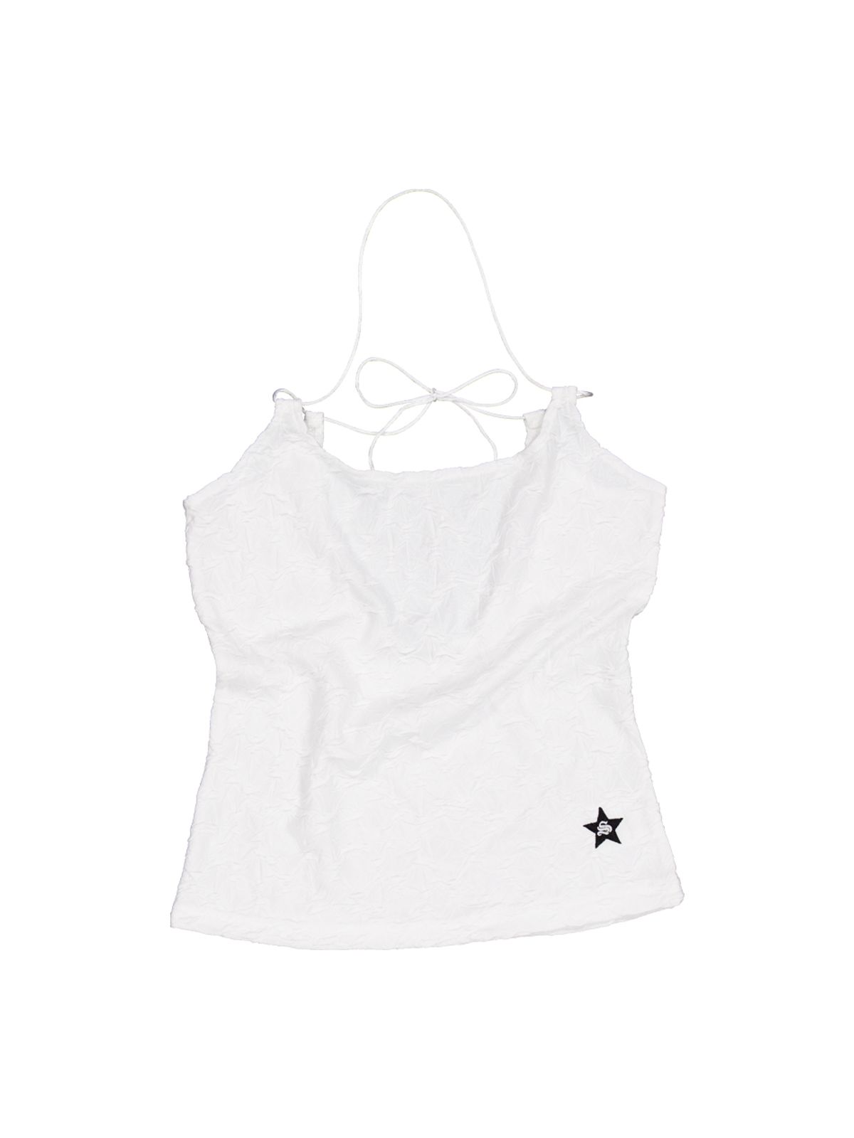 셋업이엑스이(SETUP-EXE) STRING HALTER NECK TOP / WHITE