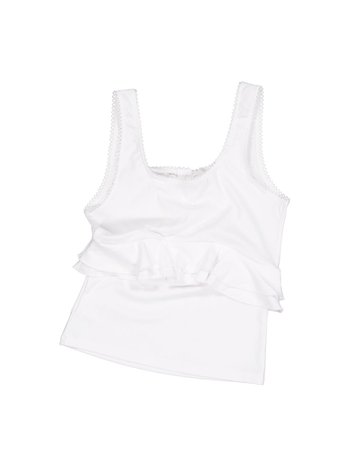 셋업이엑스이(SETUP-EXE) LACE FRILL SLEEVELESS / OFF WHITE