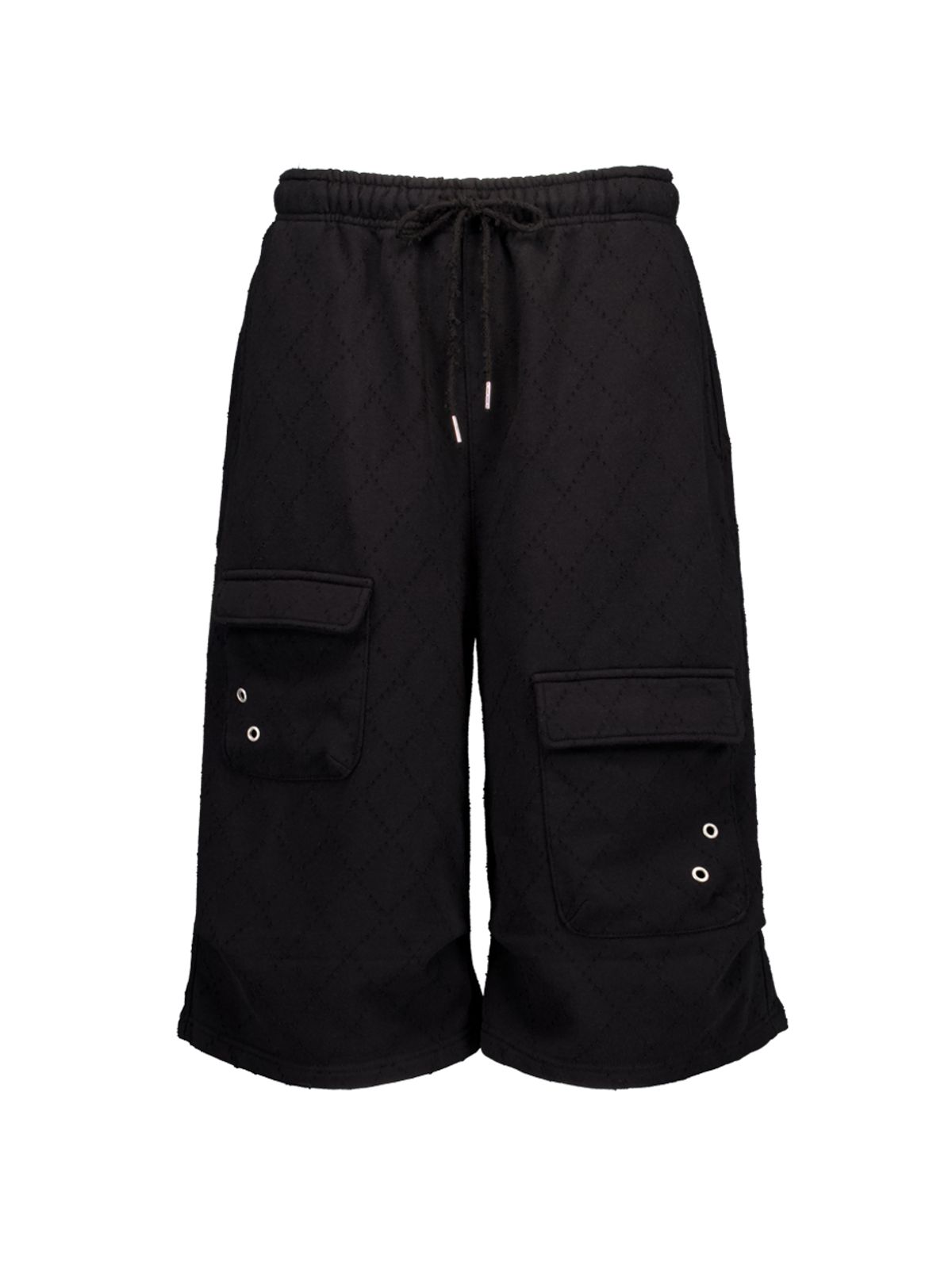 셋업이엑스이(SETUP-EXE) PUNCHING BERMUDA SWEATPANTS / BLACK