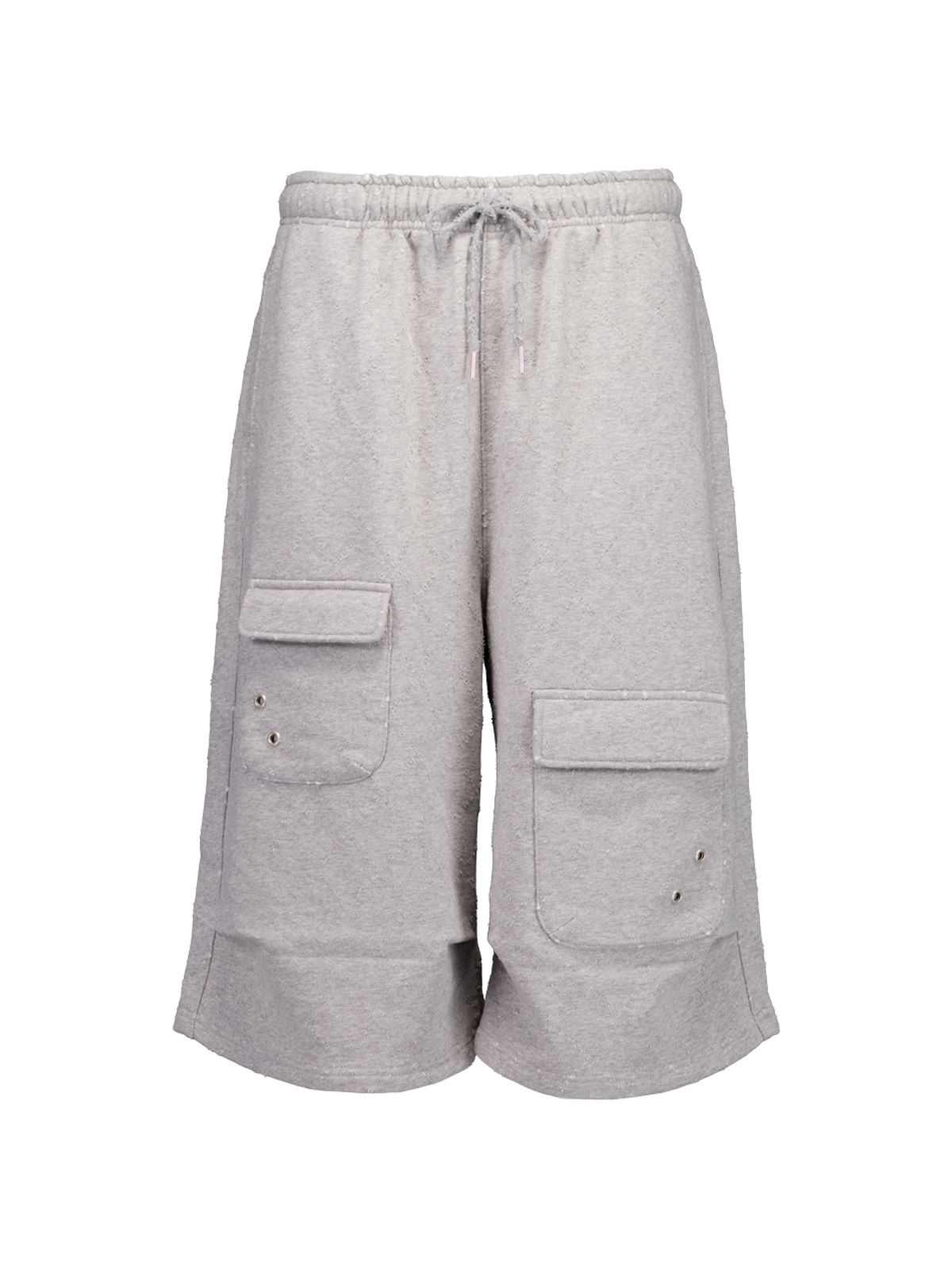 셋업이엑스이(SETUP-EXE) PUNCHING BERMUDA SWEATPANTS / MELANGE GRAY