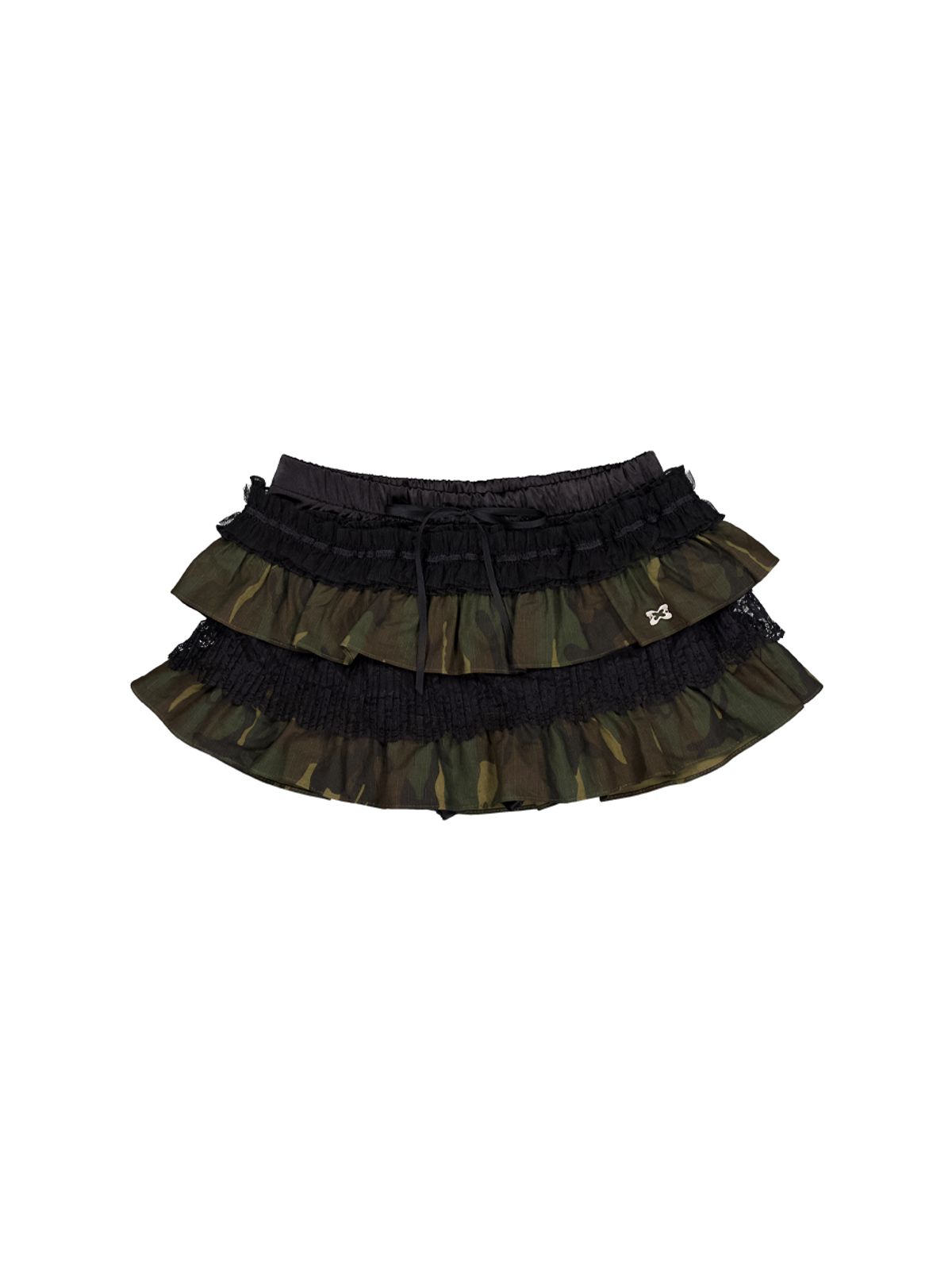 셋업이엑스이(SETUP-EXE) TUTU MIX SKIRT PANTS / CAMO
