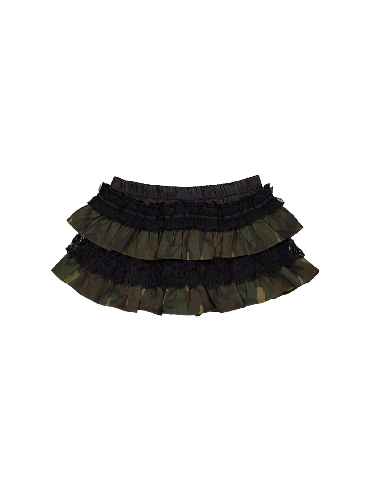 셋업이엑스이(SETUP-EXE) TUTU MIX SKIRT PANTS / CAMO