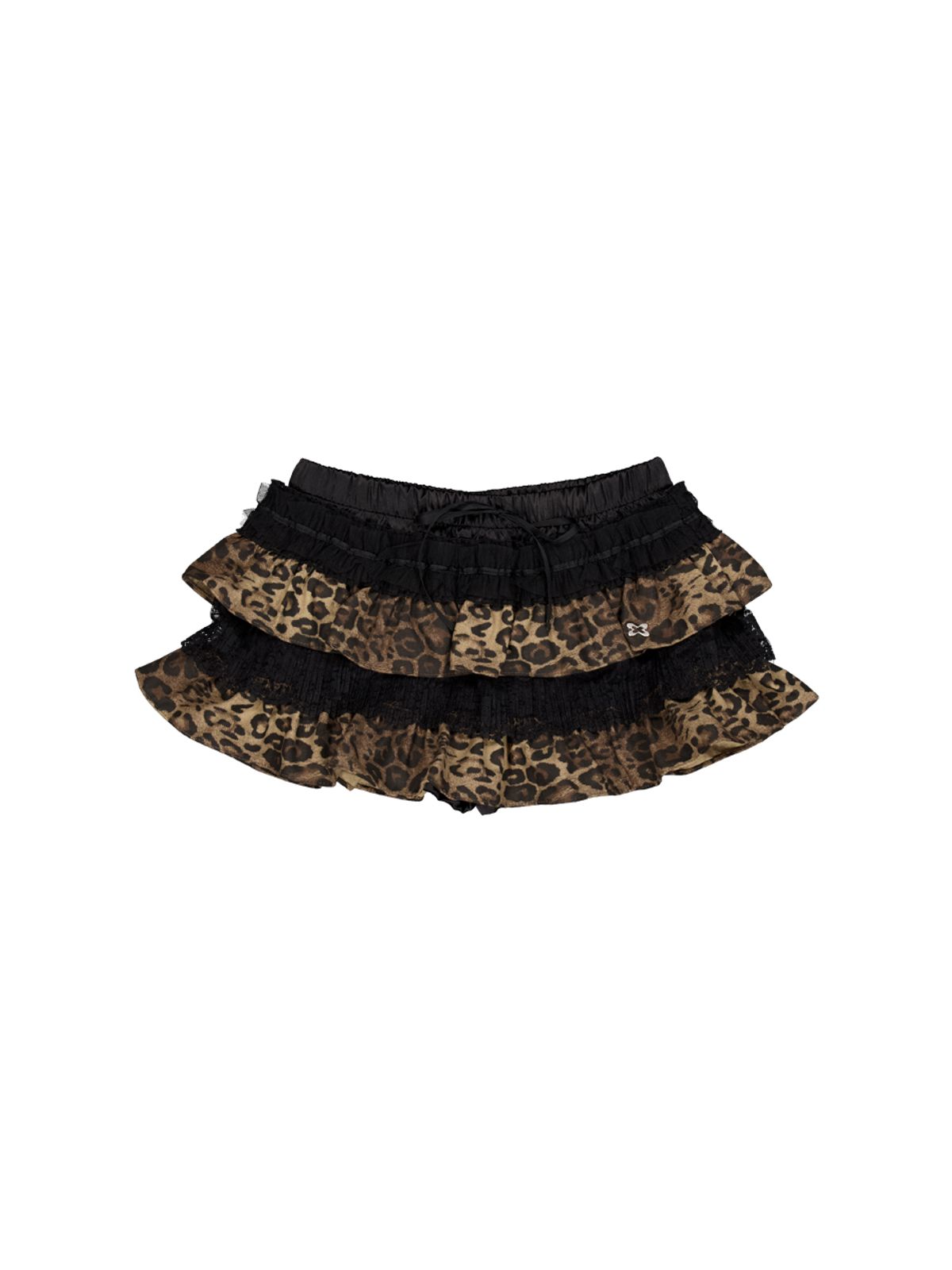 셋업이엑스이(SETUP-EXE) TUTU MIX SKIRT PANTS / LEOPARD