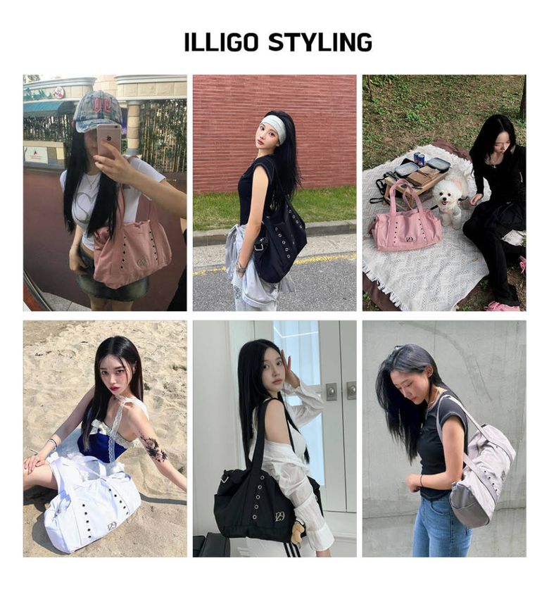 MUSINSA公式 | ILLIGO ユーティリティダッフルバッグ ブラック